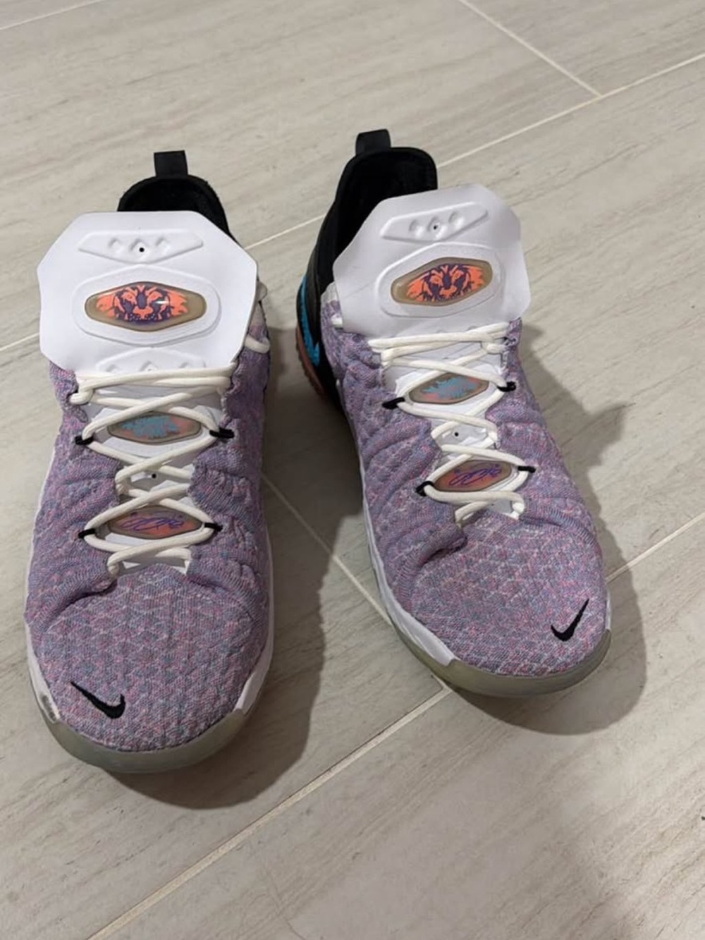 Kids Purple Knit Sneakers with Cushioned Support - Nike LeBron 18